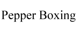 PEPPER BOXING trademark