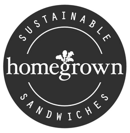 HOMEGROWN SUSTAINABLE SANDWICHES trademark