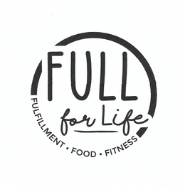FULL FOR LIFE FULFILLMENT · FOOD · FITNESS trademark
