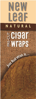 NEW LEAF NATURAL PRE-CUT CIGAR WRAPS JUST ROLL WITH IT... trademark