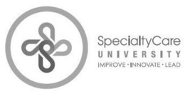 SPECIALTYCARE UNIVERSITY IMPROVE · INNOVATE · LEAD trademark