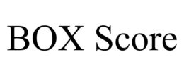 BOX SCORE trademark