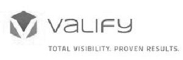 V VALIFY TOTAL VISIBILITY. PROVEN RESULTS. trademark