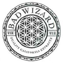 BAD WIZARD QUALITY CALIFORNIA EXTRACTS IVXX VIIX trademark