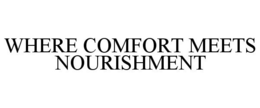 WHERE COMFORT MEETS NOURISHMENT trademark