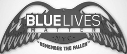 BLUE LIVES MATTER · NYC · "REMEMBER THEFALLEN" trademark