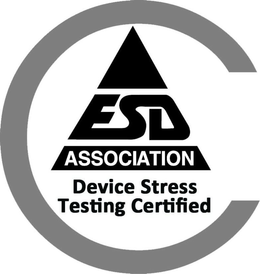 C ESD ASSOCIATION DEVICE STRESS TESTINGCERTIFIED trademark