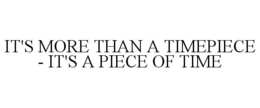 IT'S MORE THAN A TIMEPIECE - IT'S A PIECE OF TIME trademark