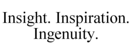INSIGHT. INSPIRATION. INGENUITY. trademark