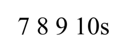 7 8 9 10S trademark
