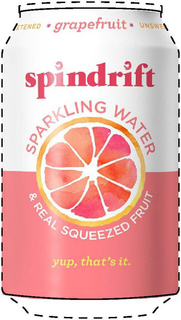 SPINDRIFT * GRAPEFRUIT * UNSWEETENED SPARKLING WATER & REAL SQUEEZED FRUIT YUP, THAT'S IT. trademark