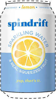 SPINDRIFT * LEMON * UNSWEETENED SPARKLING WATER & REAL SQUEEZED FRUIT YUP, THAT'S IT. trademark