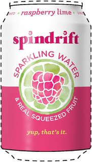 SPINDRIFT * RASPBERRY LIME * UNSWEETENED SPARKLING WATER & REAL SQUEEZED FRUIT YUP, THAT'S IT. trademark