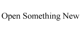 OPEN SOMETHING NEW trademark