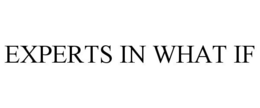 EXPERTS IN WHAT IF trademark