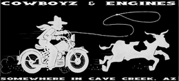 COWBOYZ AND ENGINES SOMEWHERE IN CAVE CREEK, AZ trademark