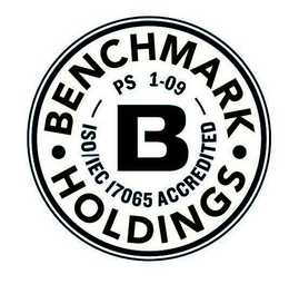 BENCHMARK HOLDINGS PS-109 ISO/IEC 17065 ACCREDITED B trademark