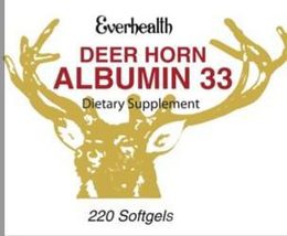 EVERHEALTH DEER HORN ALBUMIN 33 DIETARYSUPPLEMENTS 220 SOFTGELS trademark
