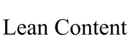 LEAN CONTENT trademark