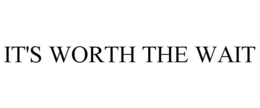 IT'S WORTH THE WAIT trademark