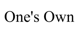 ONE'S OWN trademark