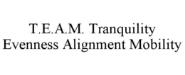 T.E.A.M. TRANQUILITY EVENNESS ALIGNMENTMOBILITY trademark