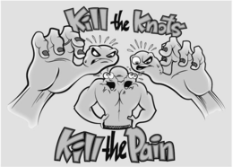 KILL THE KNOTS KILL THE PAIN trademark