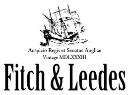 FITCH & LEEDES AUSPICIO REGIS ET SENATUS ANGLIAE VINTAGE MDLXXXIII trademark