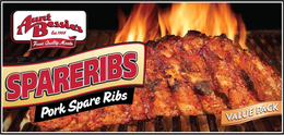 AUNT BESSIE'S EST 1958 FINEST QUALITY MEATS SPARERIBS PORK SPARE RIBS VALUE PACK SERVING SUGGESTION trademark