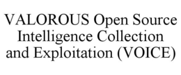 VALOROUS OPEN SOURCE INTELLIGENCE COLLECTION AND EXPLOITATION (VOICE) trademark