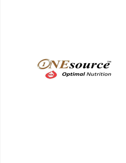 1 ONESOURCE OPTIMAL NUTRITION REAL trademark