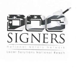 DOC SIGNERS NATIONAL NOTARY NETWORK LOCAL SOLUTIONS NATIONAL REACH trademark