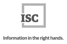 INFORMATION IN THE RIGHT HANDS ISC trademark