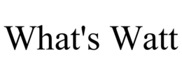 WHAT'S WATT trademark