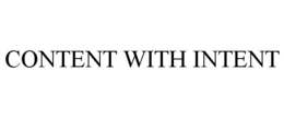 CONTENT WITH INTENT trademark
