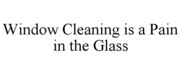 WINDOW CLEANING IS A PAIN IN THE GLASS trademark