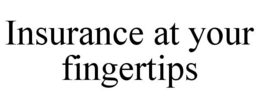 INSURANCE AT YOUR FINGERTIPS trademark