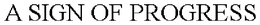 A SIGN OF PROGRESS trademark
