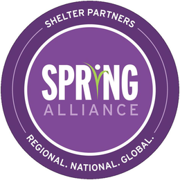 SPRING ALLIANCE SHELTER PARTNERS REGIONAL NATIONAL GLOBAL trademark