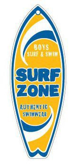 SURF ZONE AUTHENTIC SWIMWEAR BOYS SURF & SWIM trademark