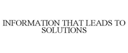 INFORMATION THAT LEADS TO SOLUTIONS trademark
