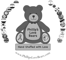 PHILLIP'S LOVE BEARS HAND STUFFED WITH LOVE WWW.PHILLIPSLOVEBEARS.COM trademark