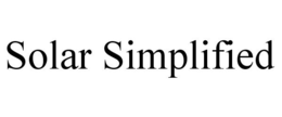 SOLAR SIMPLIFIED trademark