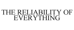 THE RELIABILITY OF EVERYTHING trademark
