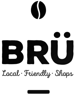 BRÜ LOCAL · FRIENDLY · SHOPS trademark