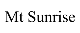 MT SUNRISE trademark