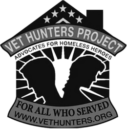 THE VET HUNTERS PROJECT ADVOCATES FOR HOMELESS HEROES FOR ALL WHO SERVED WWW.VETHUNTERS.ORG trademark