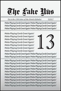 THE FAKE NUS NU IS 13TH LETTER OF THE GREEK ALPHABET 2017 MAKE PLAYING CARDS GREAT AGAIN! trademark