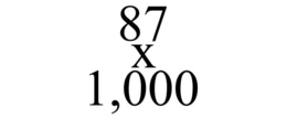 87 X 1,000 trademark