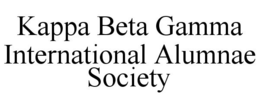 KAPPA BETA GAMMA INTERNATIONAL ALUMNAE SOCIETY trademark
